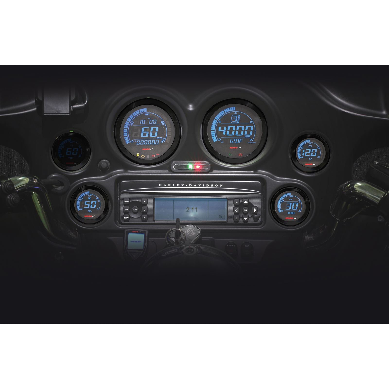 Koso HD-02 Series Gauge Kit Black Bezel Oil Temp BA050907_64242