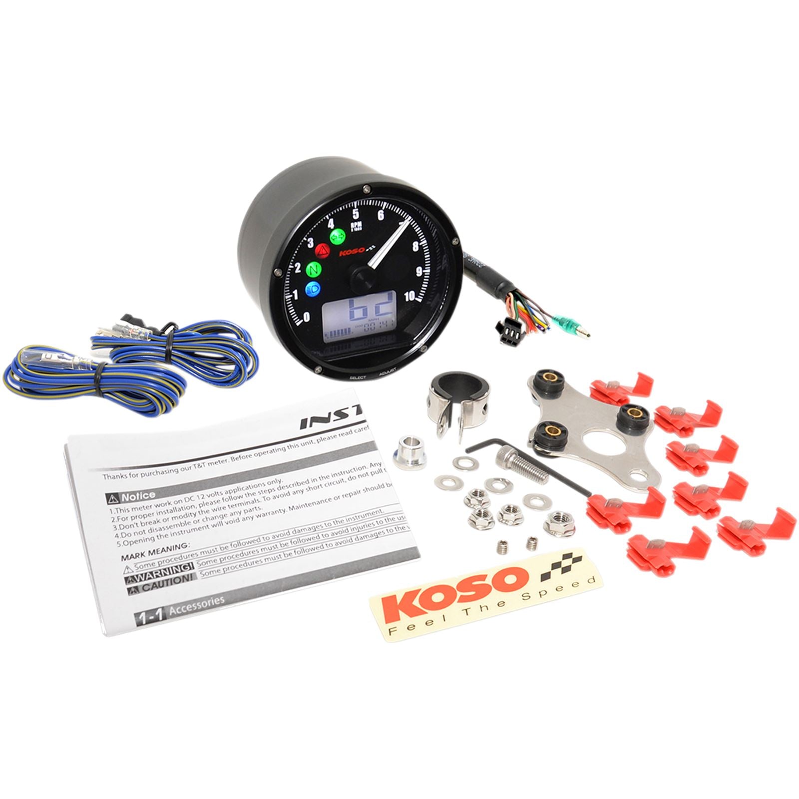 Koso TNT-01 Multifunction Speedometer Black BA035K00-HD_410234