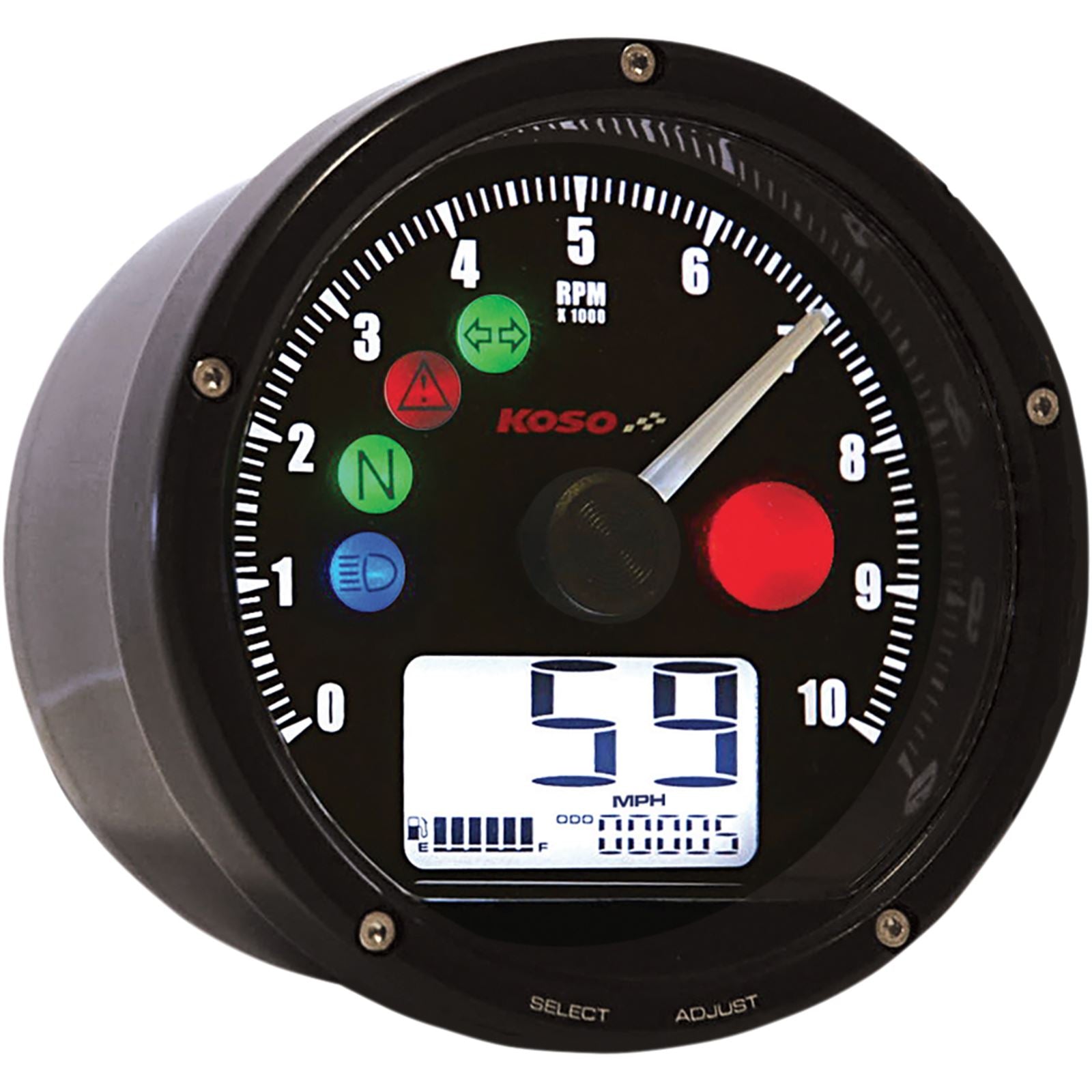 Koso TNT-01 Multifunction Speedometer Black BA035K00-HD_410235