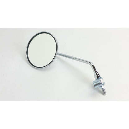 2FastMoto 8mm thread 10 1/2" Long Stem 4" Round Chrome Left Side Mirror 12-10040lf_1138648