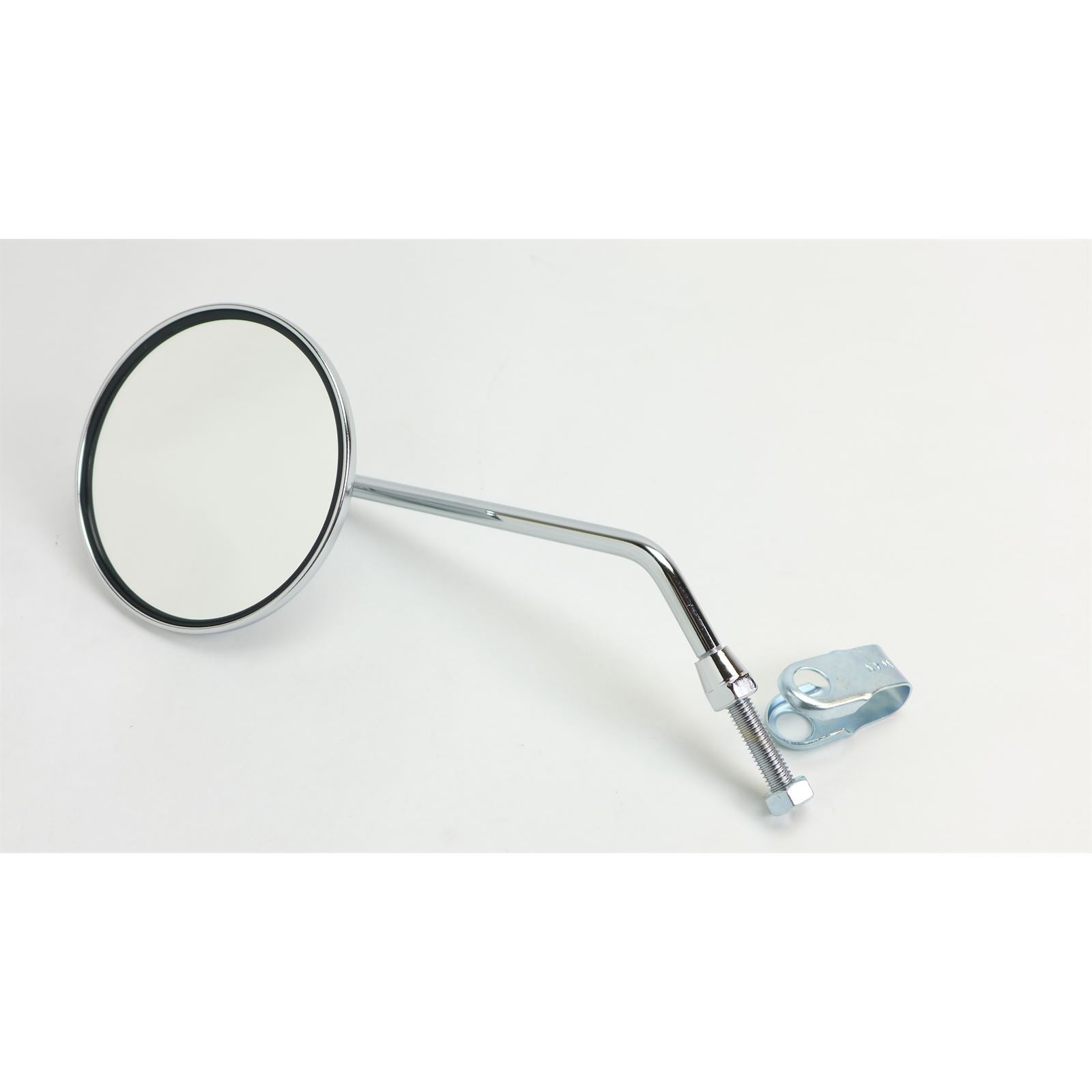 2FastMoto 8mm thread 10 1/2" Long Stem 4" Round Chrome Left Side Mirror 12-10040lf_1138650
