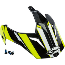 GMax Visor Vertical Black/Hi-Vis Yellow  with Screws GM-11 G011084_65211