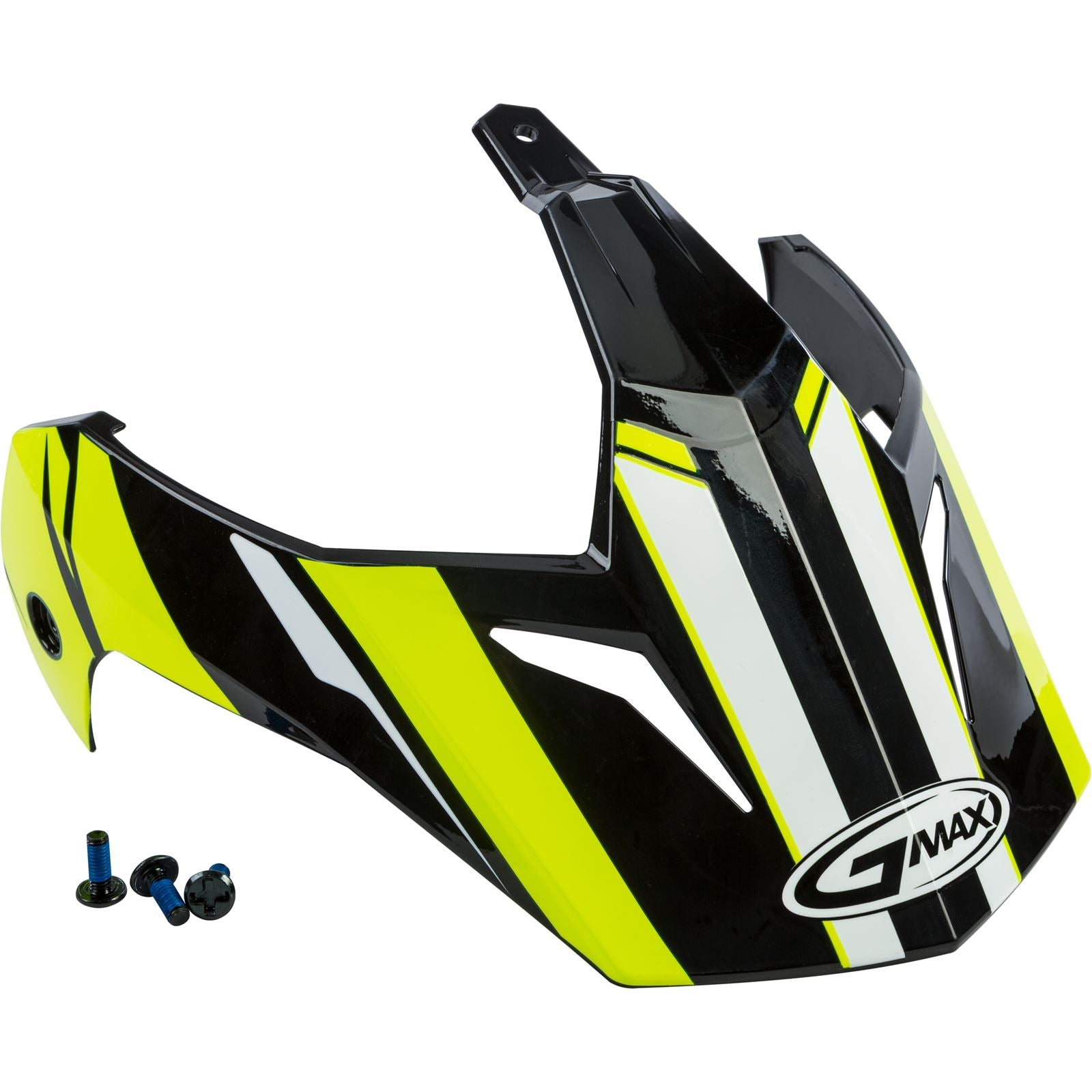 GMax Visor Vertical Black/Hi-Vis Yellow  with Screws GM-11 G011084_65211