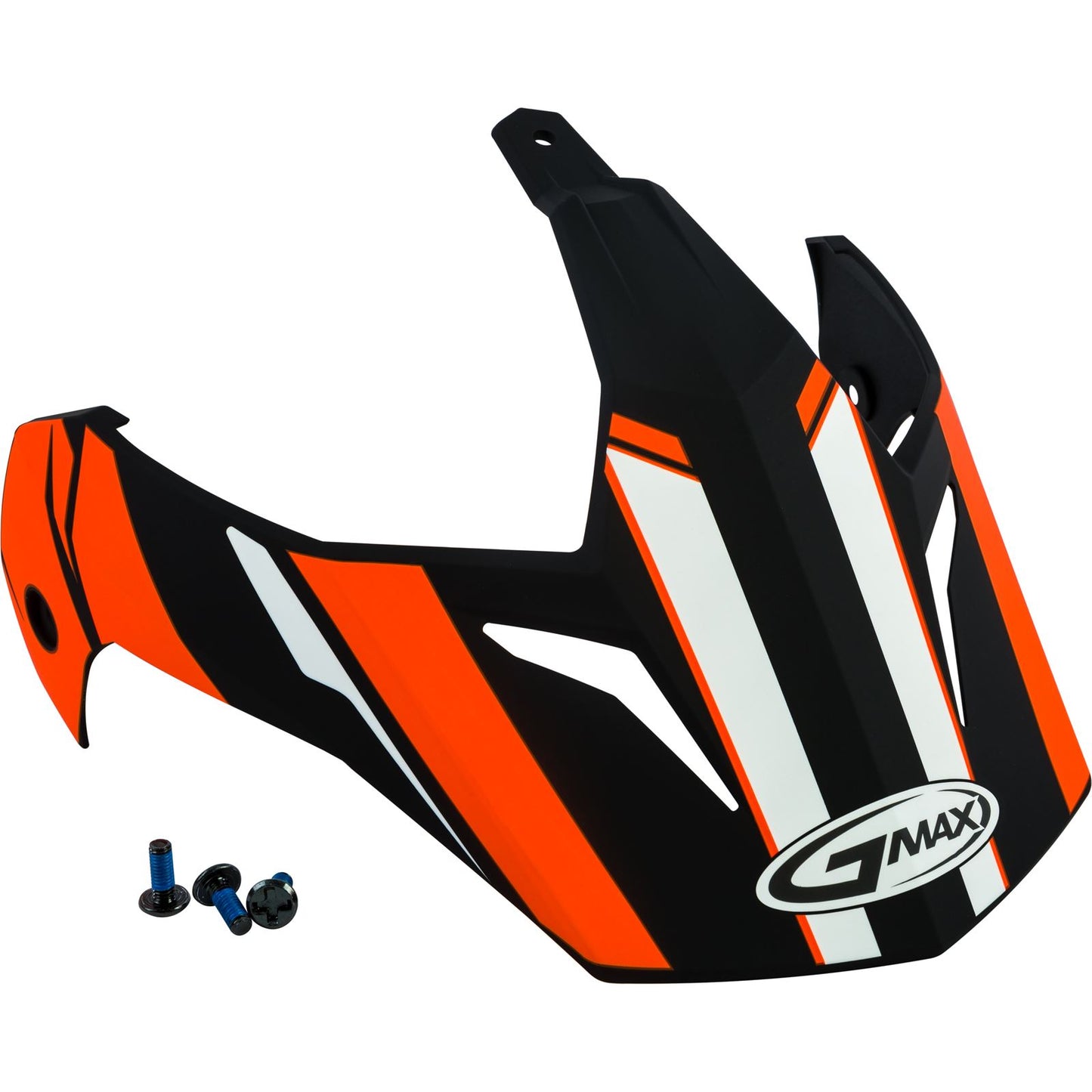 GMax Visor Vertical Black/Hi-Vis Orange with Screws GM-11 G011085_65212