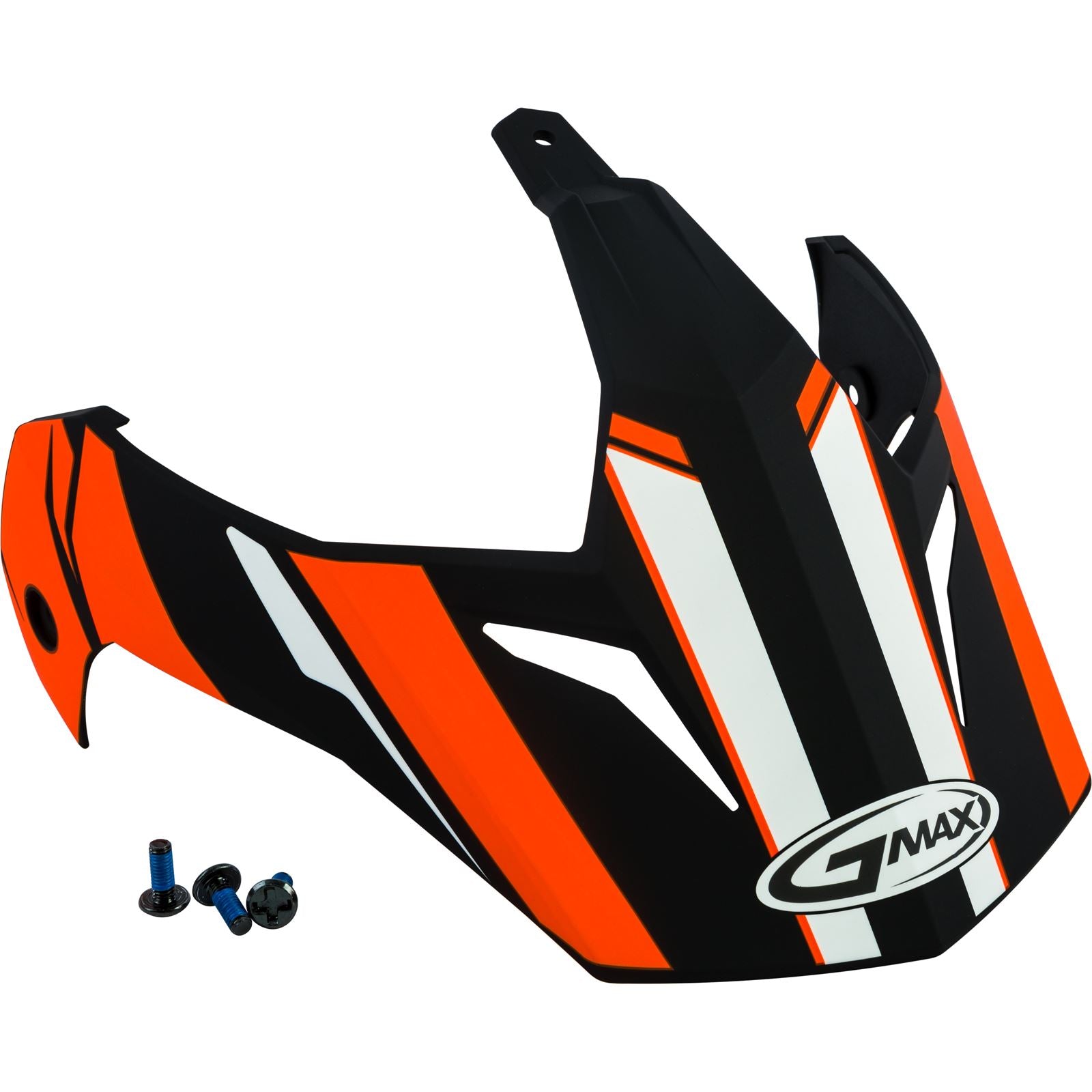 GMax Visor Vertical Black/Hi-Vis Orange with Screws GM-11 G011085_65212