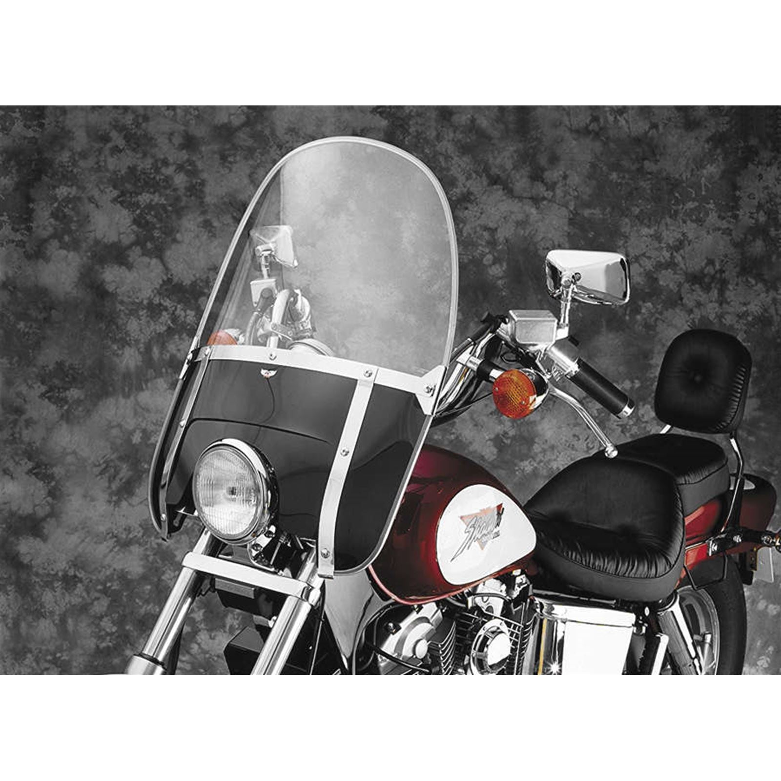 National Cycle Heritage Beaded Windshield - Black Adjustable Window N2233_66313