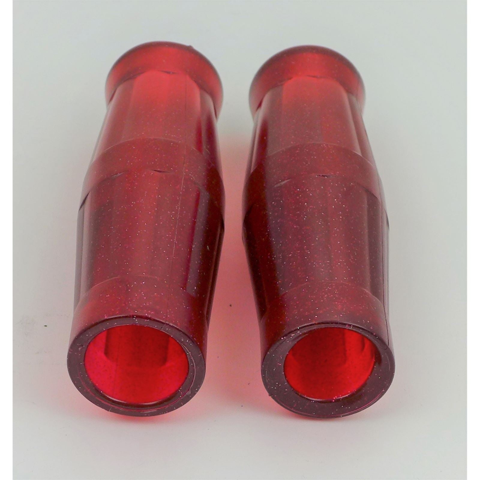 2FastMoto Vintage Coke Bottle Grips Jellie Red With Metal Flakes 7/8" Handlebars [MPN: ry01-034]_943063