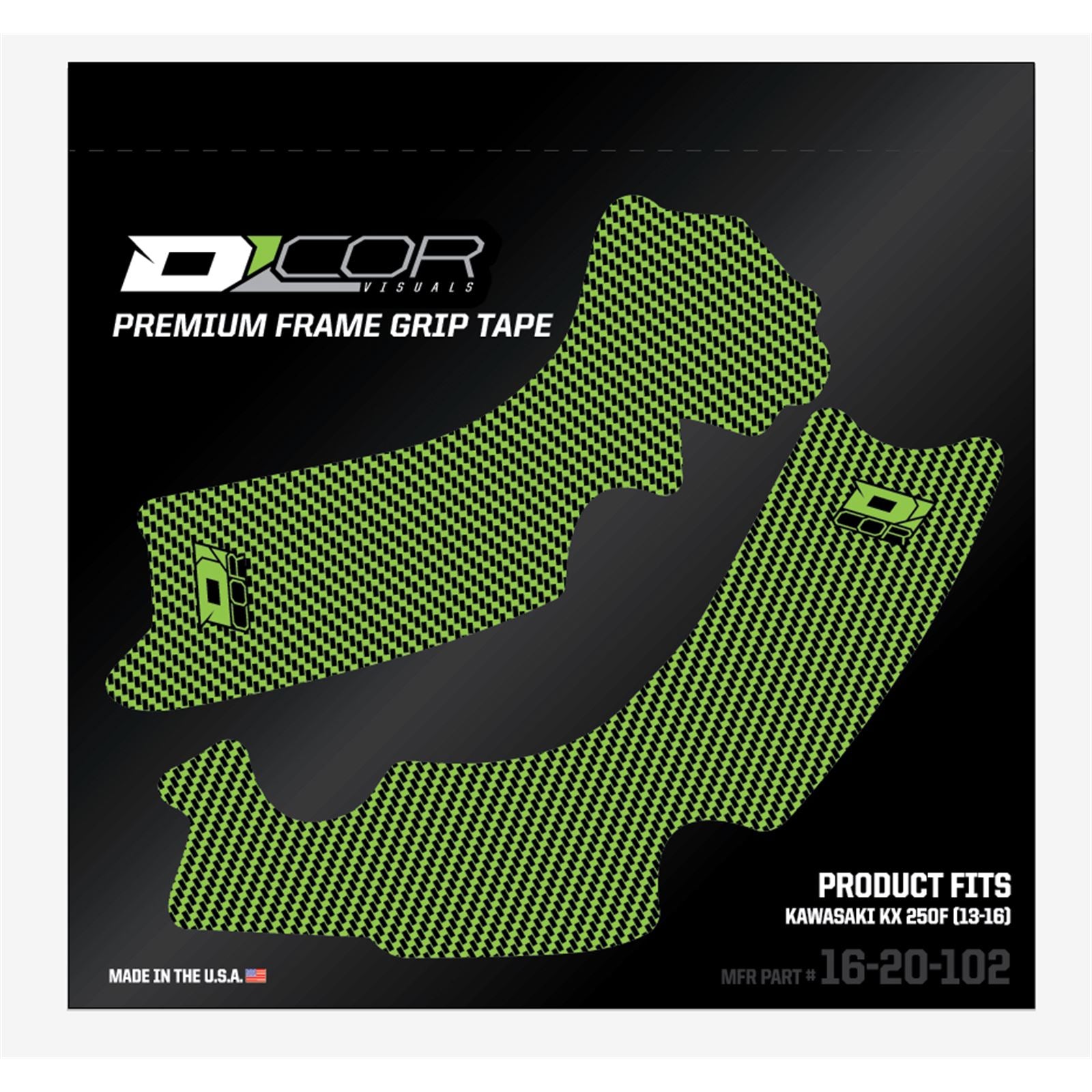 D'Cor Frame Grip Guard Decal Green/Black [MPN: 16-20-102]_67066