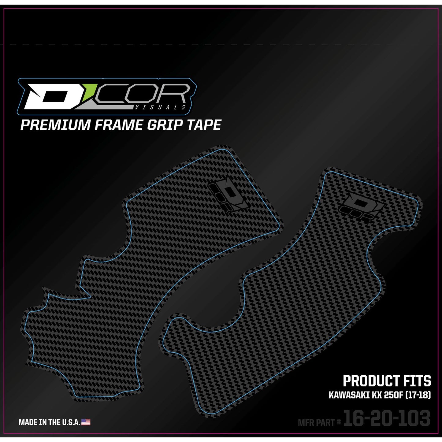 D'Cor Frame Grip Guard Decal Grey [MPN: 16-20-103]_67067