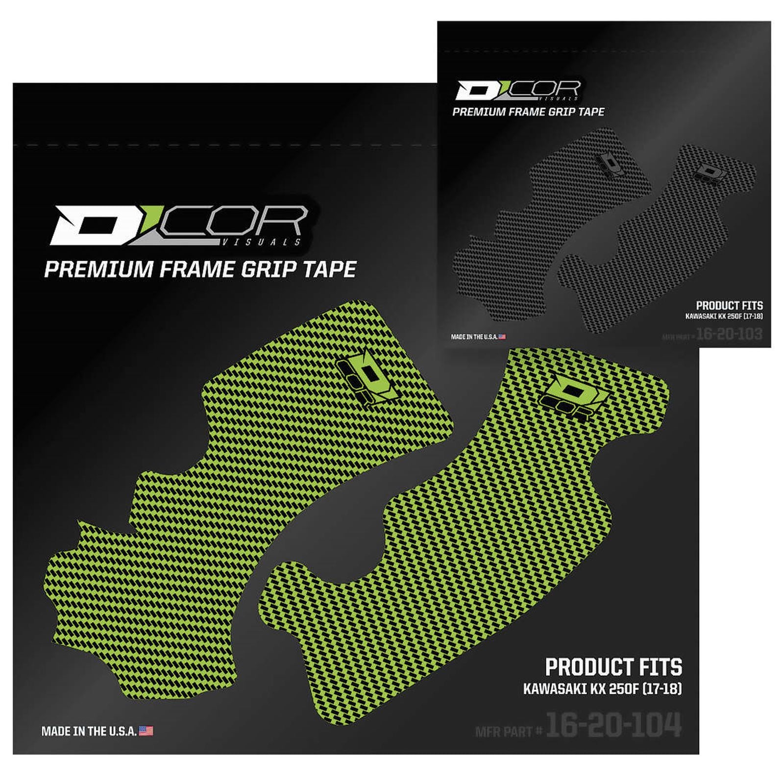 D'Cor Frame Grip Guard Decal Green/Black [MPN: 16-20-104]_67068