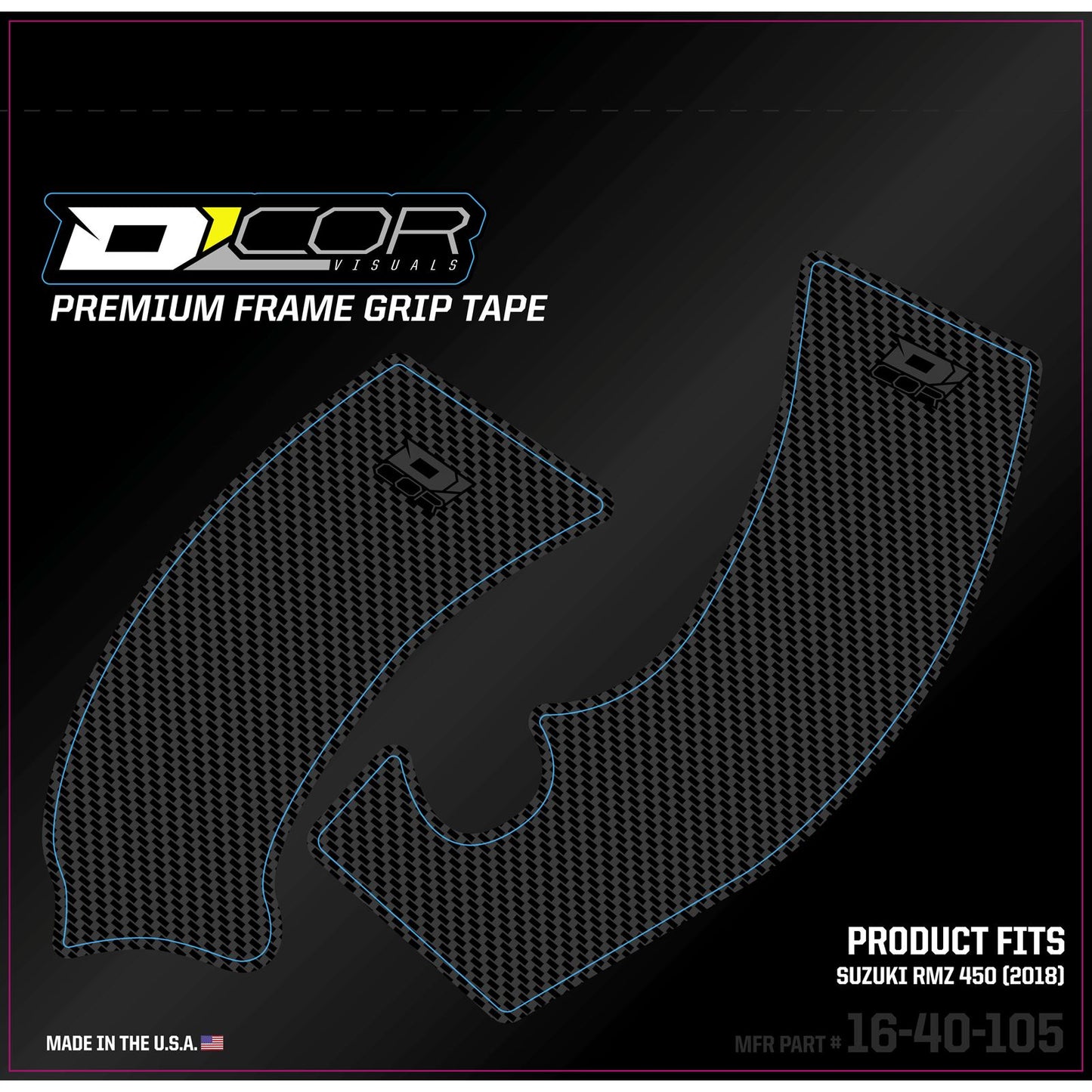 D'Cor Frame Grip Guard Decal Grey [MPN: 16-40-105]_67079