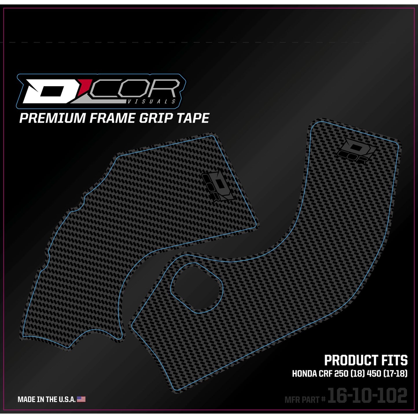 D'Cor Frame Grip Guard Decal Grey [MPN: 16-10-102]_67092