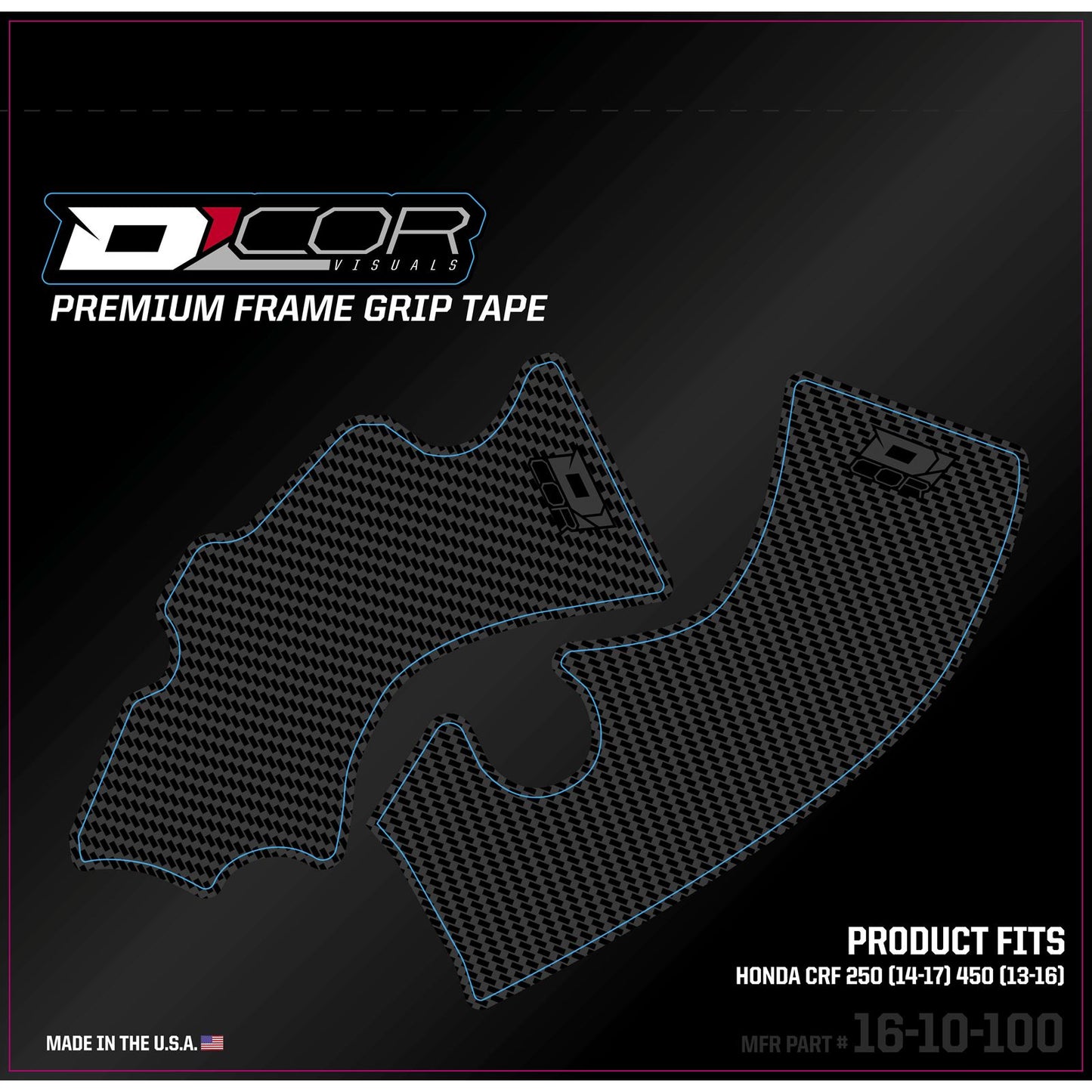 D'Cor Frame Grip Guard Decal Grey [MPN: 16-10-100]_67094