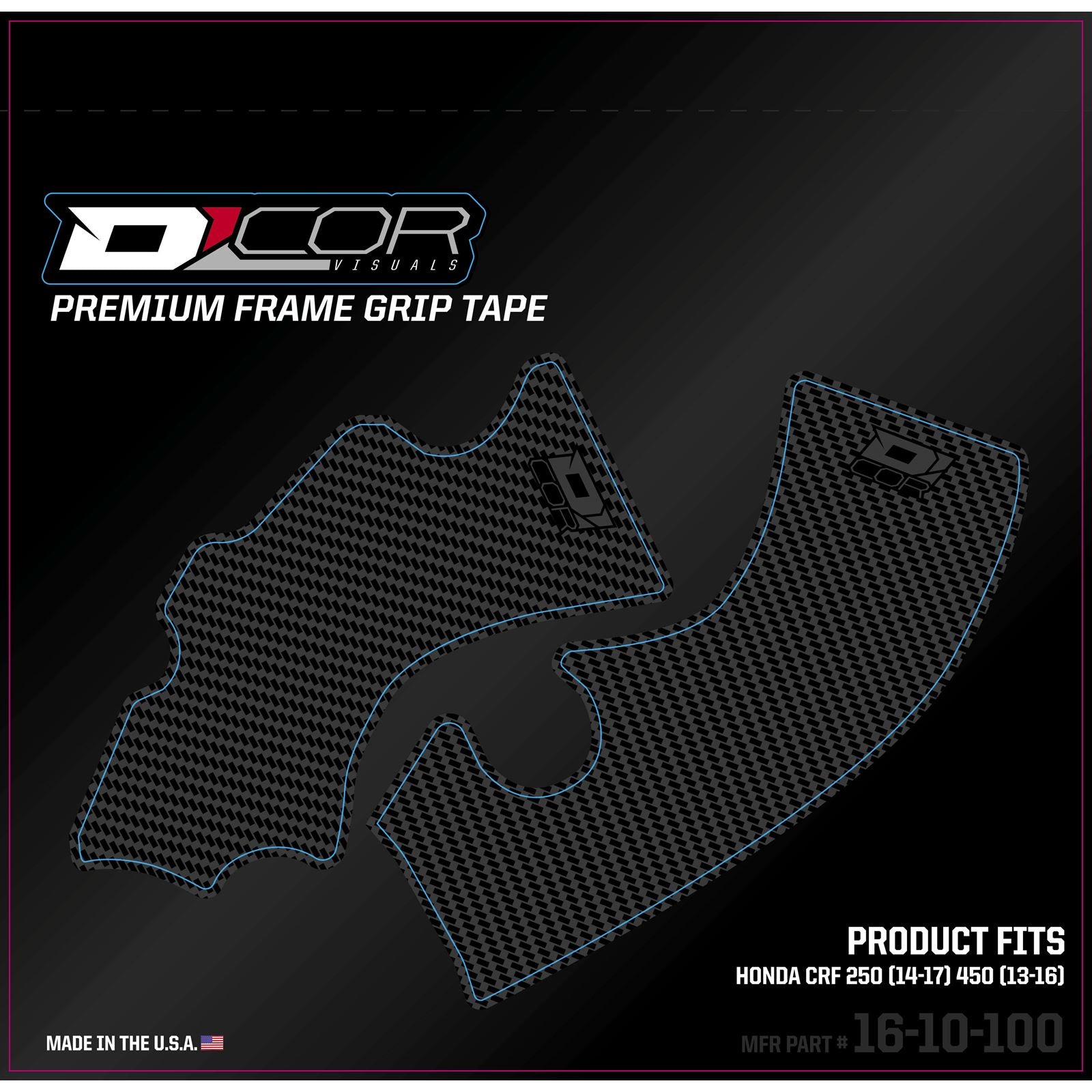 D'Cor Frame Grip Guard Decal Grey [MPN: 16-10-100]_67094