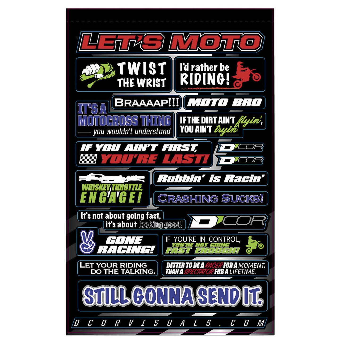 D'Cor Kids MOTO Talk Decal Sheet [MPN: 40-90-114]_67110