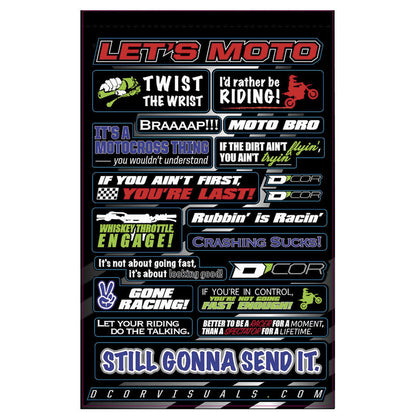 D'Cor Kids MOTO Talk Decal Sheet [MPN: 40-90-114]_67110