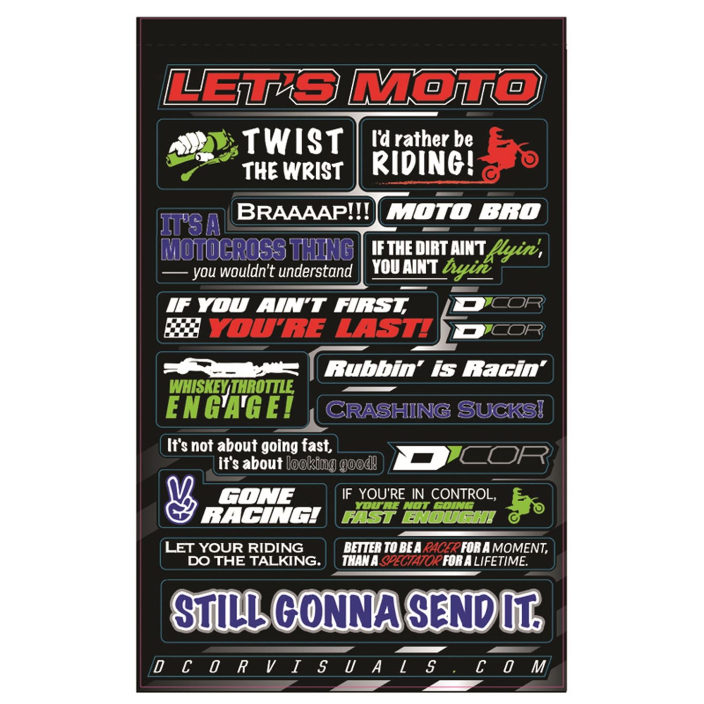 D'Cor Kids MOTO Talk Decal Sheet [MPN: 40-90-114]_67111