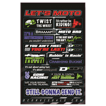 D'Cor Kids MOTO Talk Decal Sheet [MPN: 40-90-114]_67111