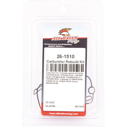 All Balls Keihin Mid Body Carburetor Kit 26-1510_67244