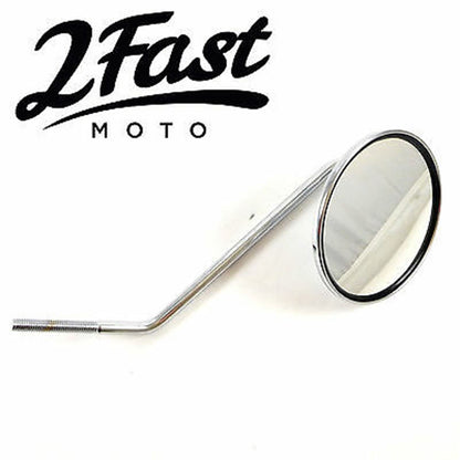 2FastMoto 8mm thread  X 10 1/2" Long Stem 4" Round Right Side Mirror For Honda 12-10040rf_628887