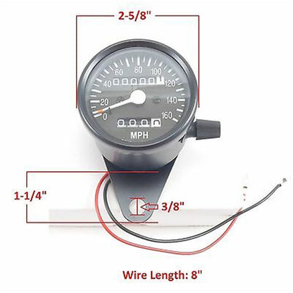 2FastMoto Speedometer Gauge Custom Analog for Most Motorcycles [MPN: 14-20141B]_635220