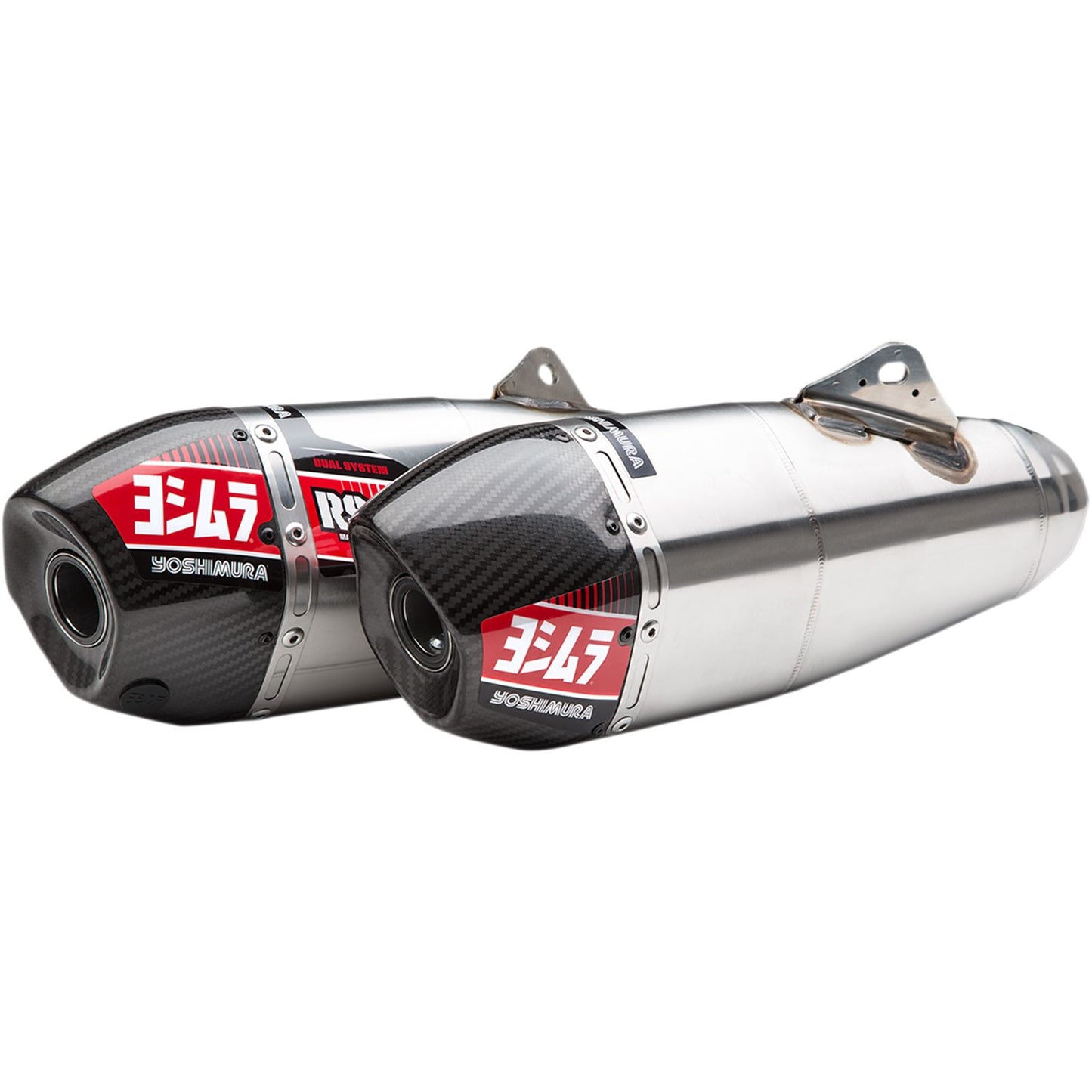 Yoshimura RS-9 Header/Canister/End Cap Exhaust Dual Slip-On SS-AL-CF 22843BR520_501018