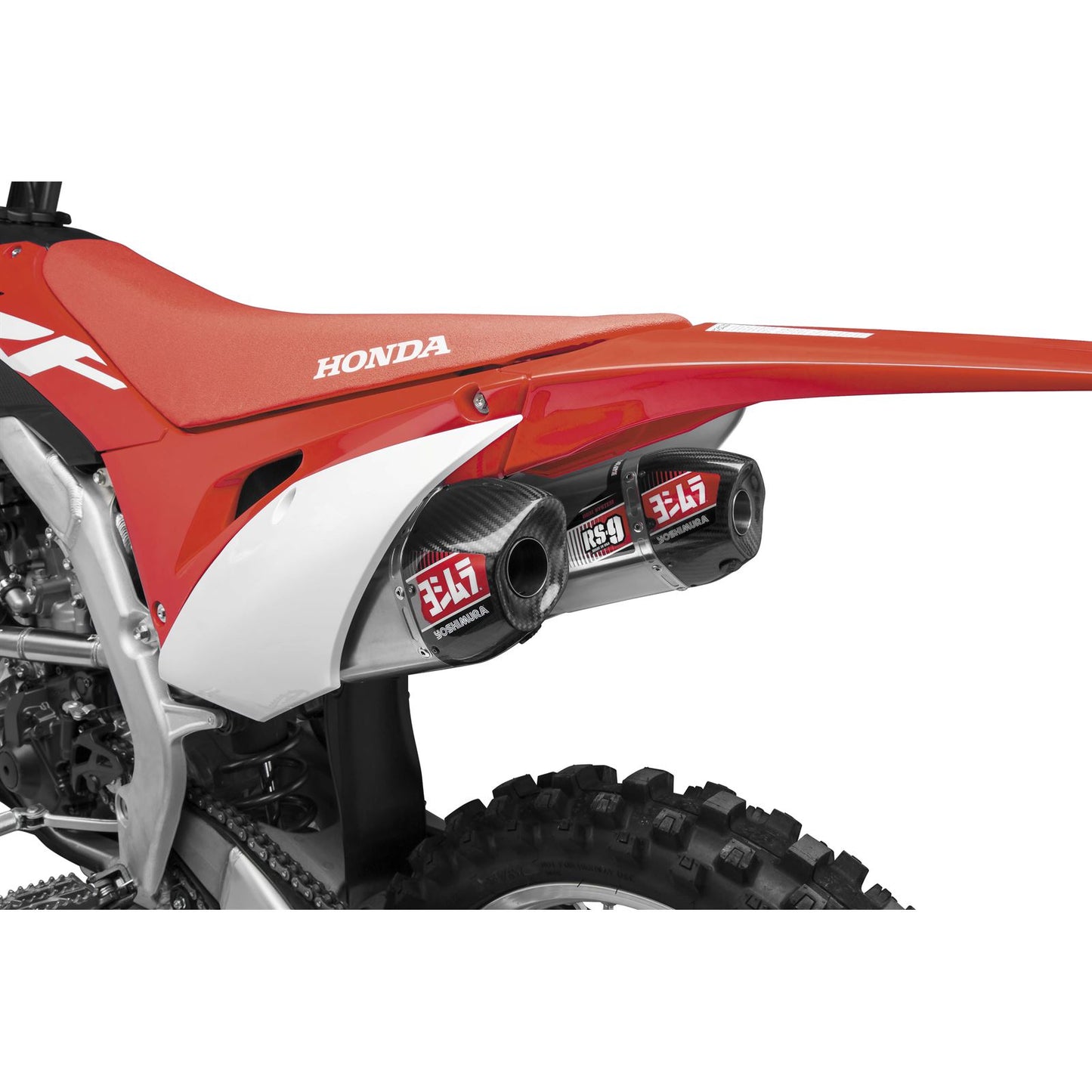 Yoshimura RS-9 Header/Canister/End Cap Exhaust Dual System SS-AL-CF 22843AR520_69382