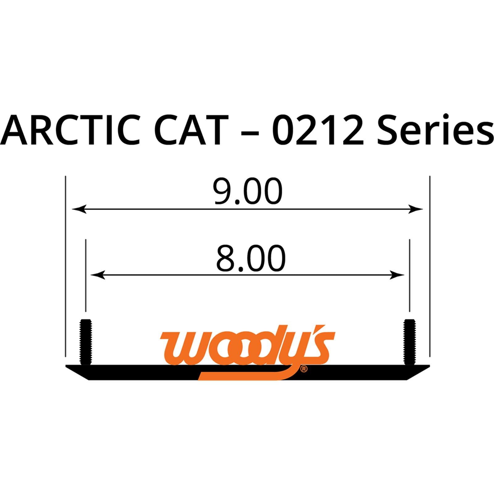 Woodys Mini Sled Runner 4" Carbide - Arctic Cat - Pair EAT3-0212_497669