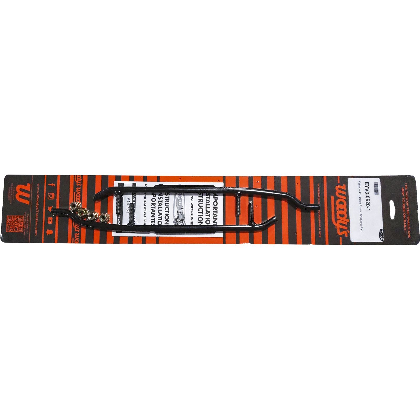 Woodys 4" Carbide Runners for Yamaha EYV3-0620_70425