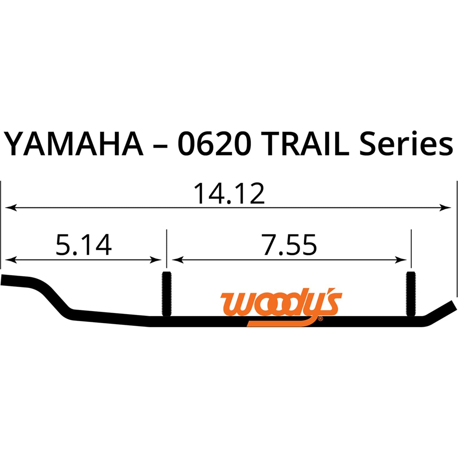 Woodys 4" Carbide Runners for Yamaha EYV3-0620_497671