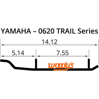 Woodys 4" Carbide Runners for Yamaha EYV3-0620_497671