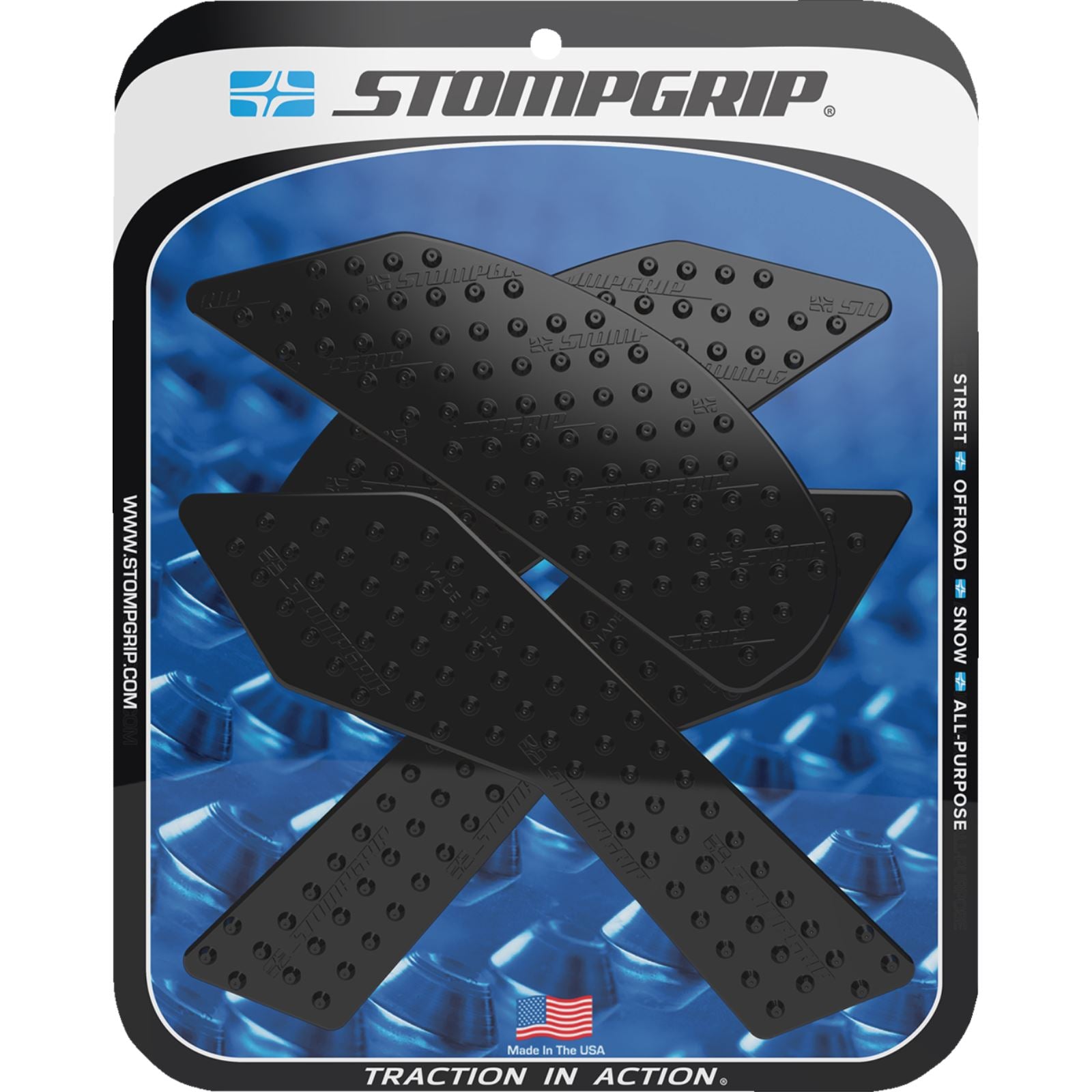 Stompgrip Traction Pad Tank Grips - Volcano - Black for Z 900 [MPN: 55-10-0144B]_1731473