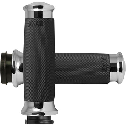 Avon Grips Custom Contour Grips with Fly-by-Wire Throttle Chrome CC-85-CH-FLY_347612