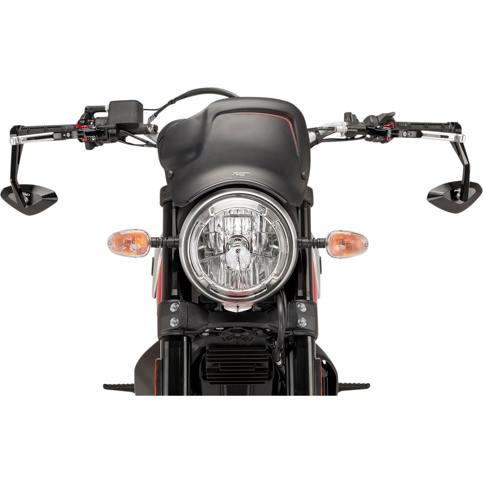 Puig Mirror Hi-Tech Bar-End Left/Right - Black 6994N_460943