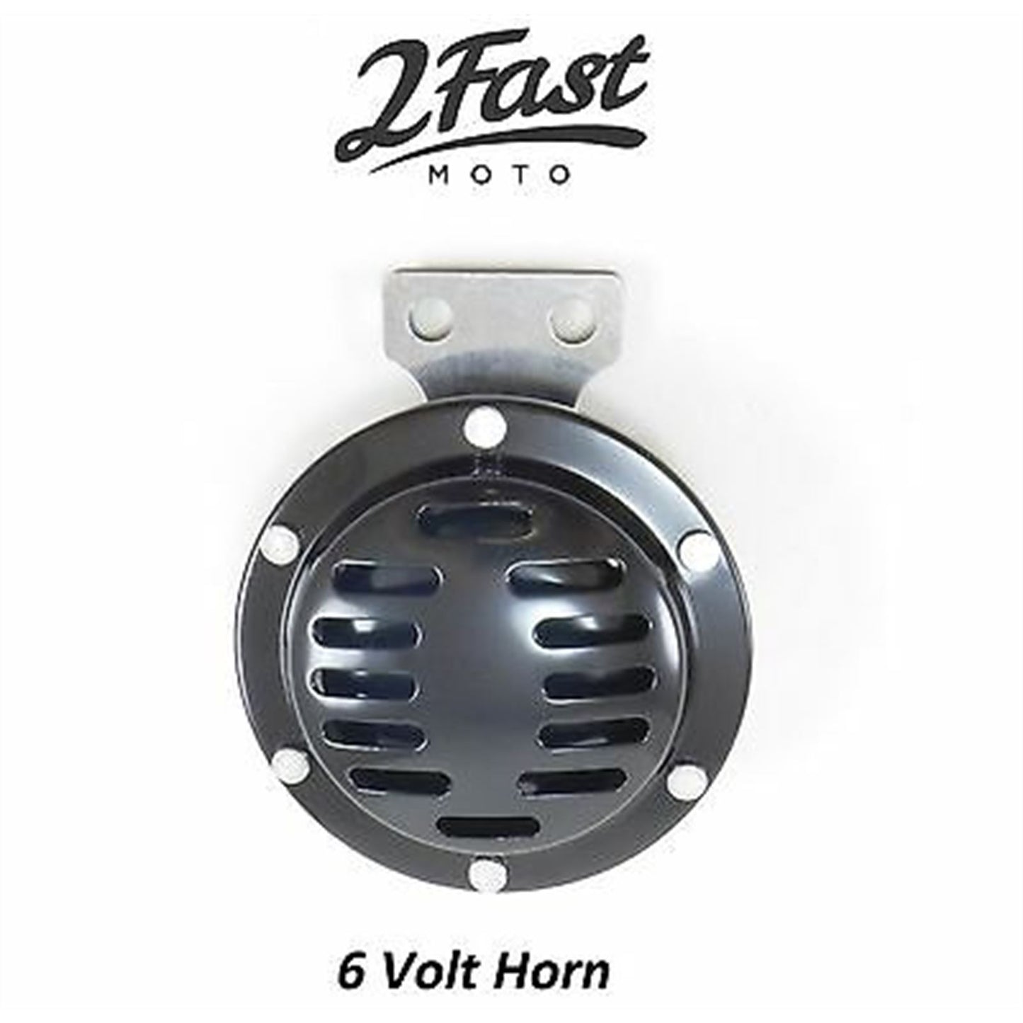 2FastMoto 6 Volt Horn - Black for Harley and Honda 2fm-6vhorn_647252