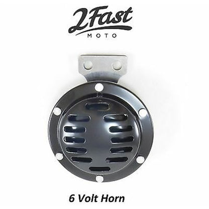 2FastMoto 6 Volt Horn - Black for Harley and Honda 2fm-6vhorn_647252