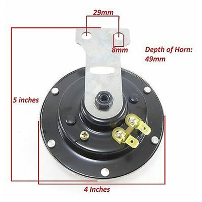 2FastMoto 6 Volt Horn - Black for Harley and Honda 2fm-6vhorn_647249