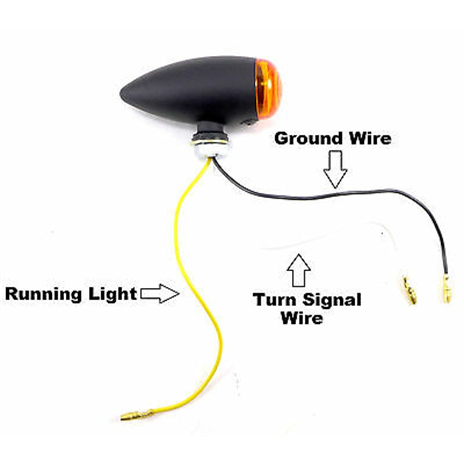 2FastMoto Matte Black LED Metal Dual Filament Bullet Turn Signal Light  43-u0726a_652506