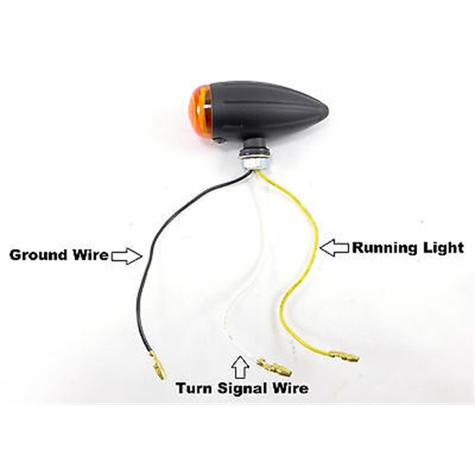 2FastMoto Metal Turn Signals Matte Black Buffalo Style LED Bullet for Motorcycles 61-73192_635670
