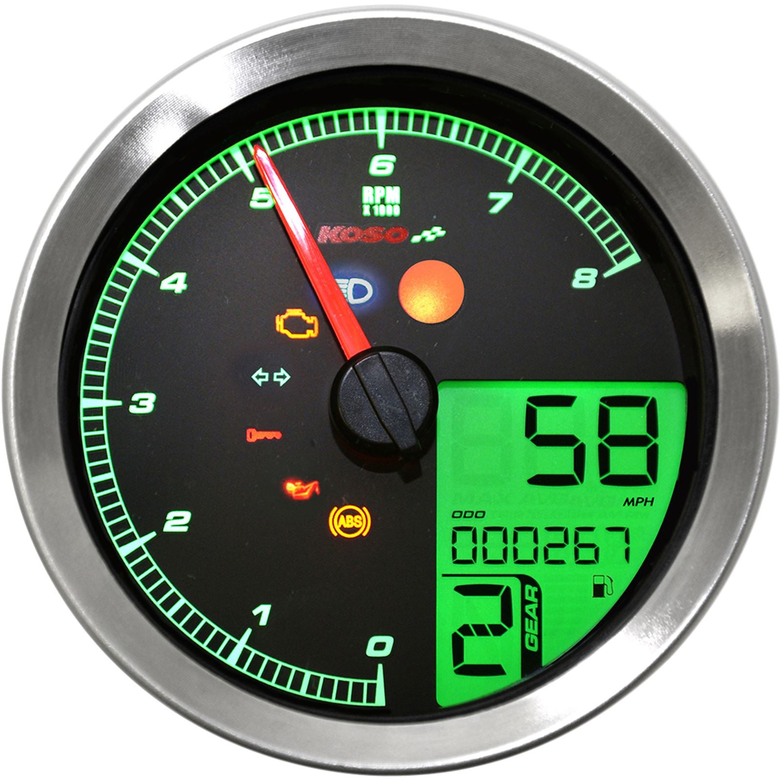 Koso TNT-B Gauge Silver for Yamaha Bolt BA051300_410321