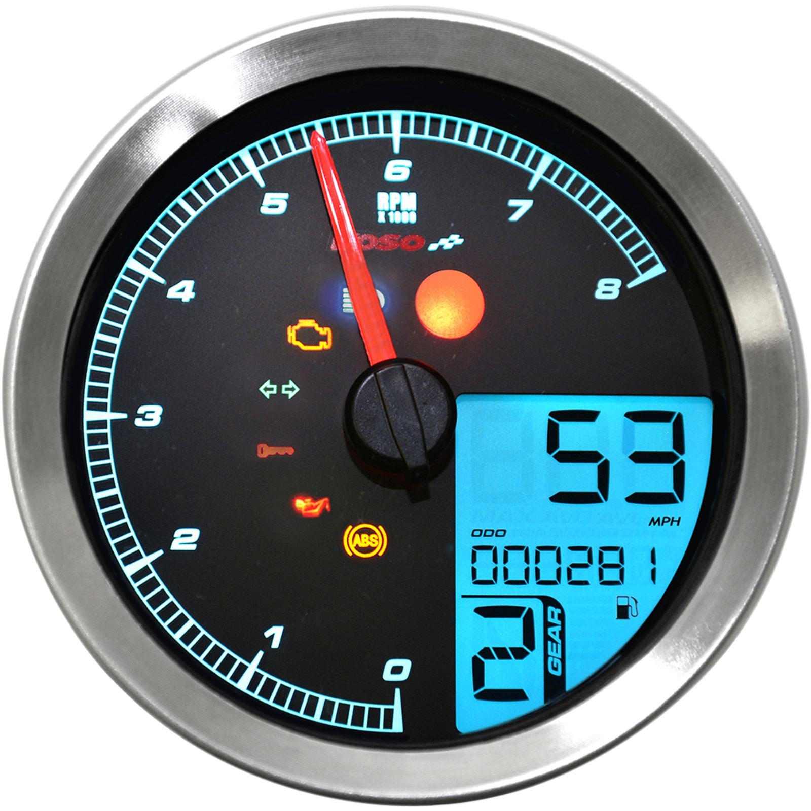 Koso TNT-B Gauge Silver for Yamaha Bolt BA051300_410322