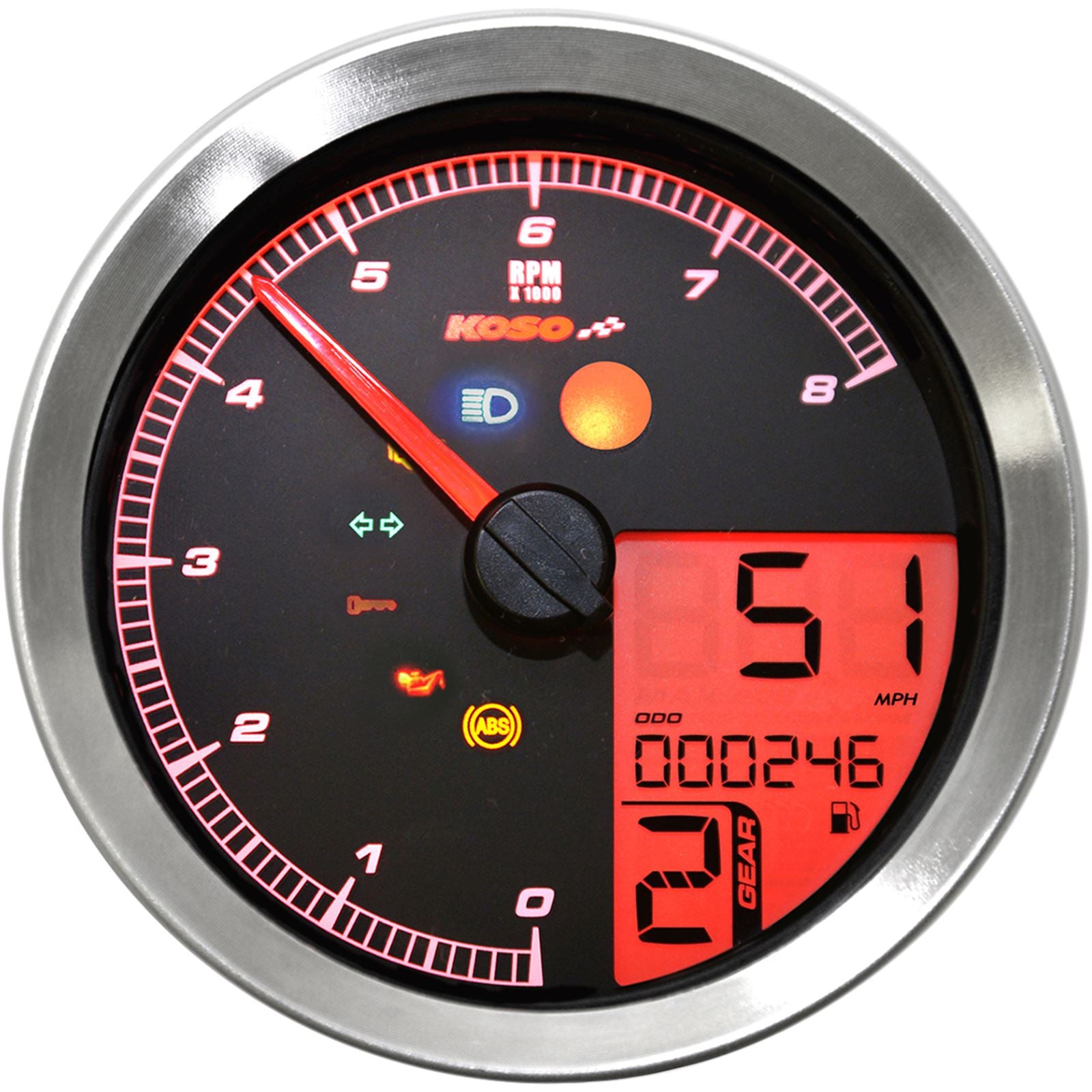 Koso TNT-B Gauge Silver for Yamaha Bolt BA051300_410323