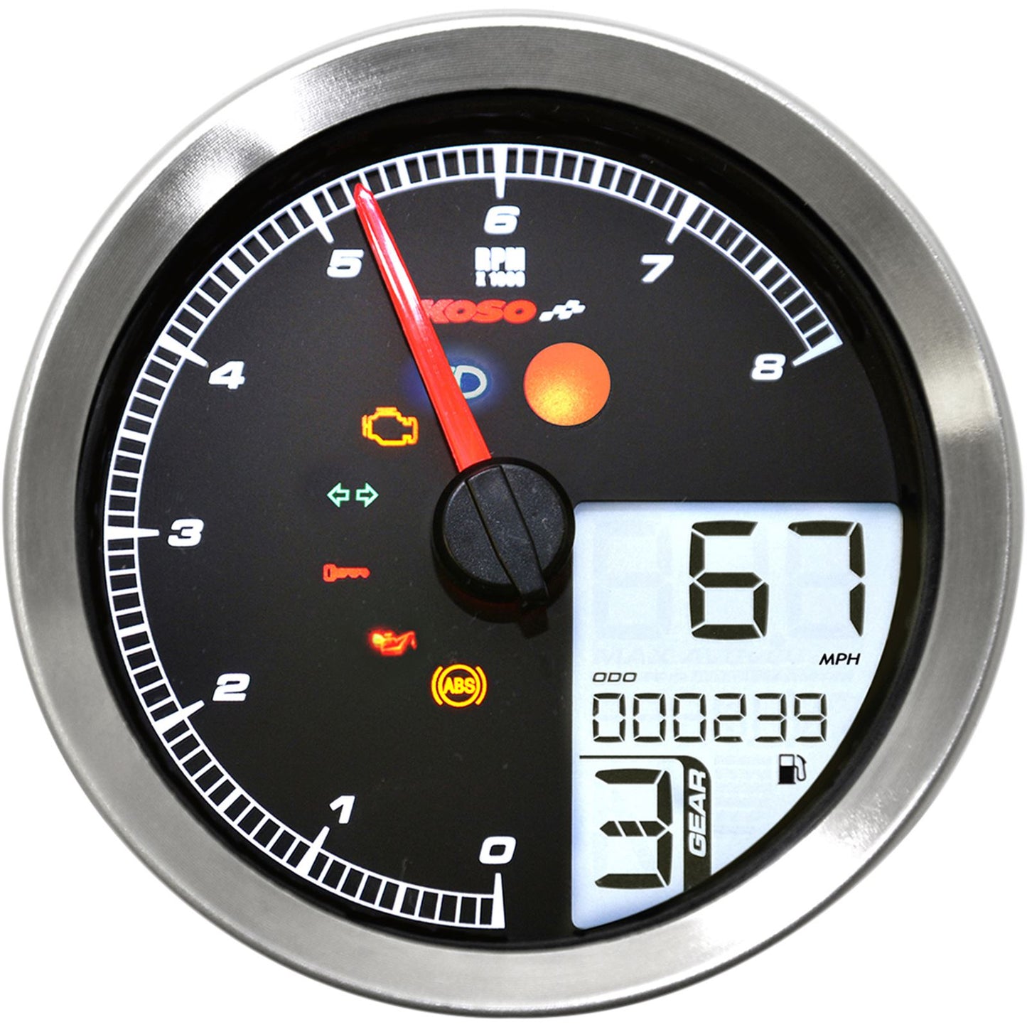 Koso TNT-B Gauge Silver for Yamaha Bolt BA051300_410324