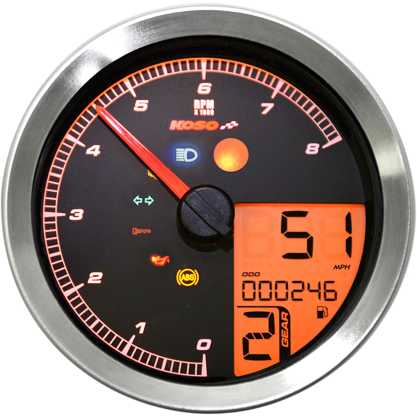 Koso TNT-B Gauge Silver for Yamaha Bolt BA051300_410325