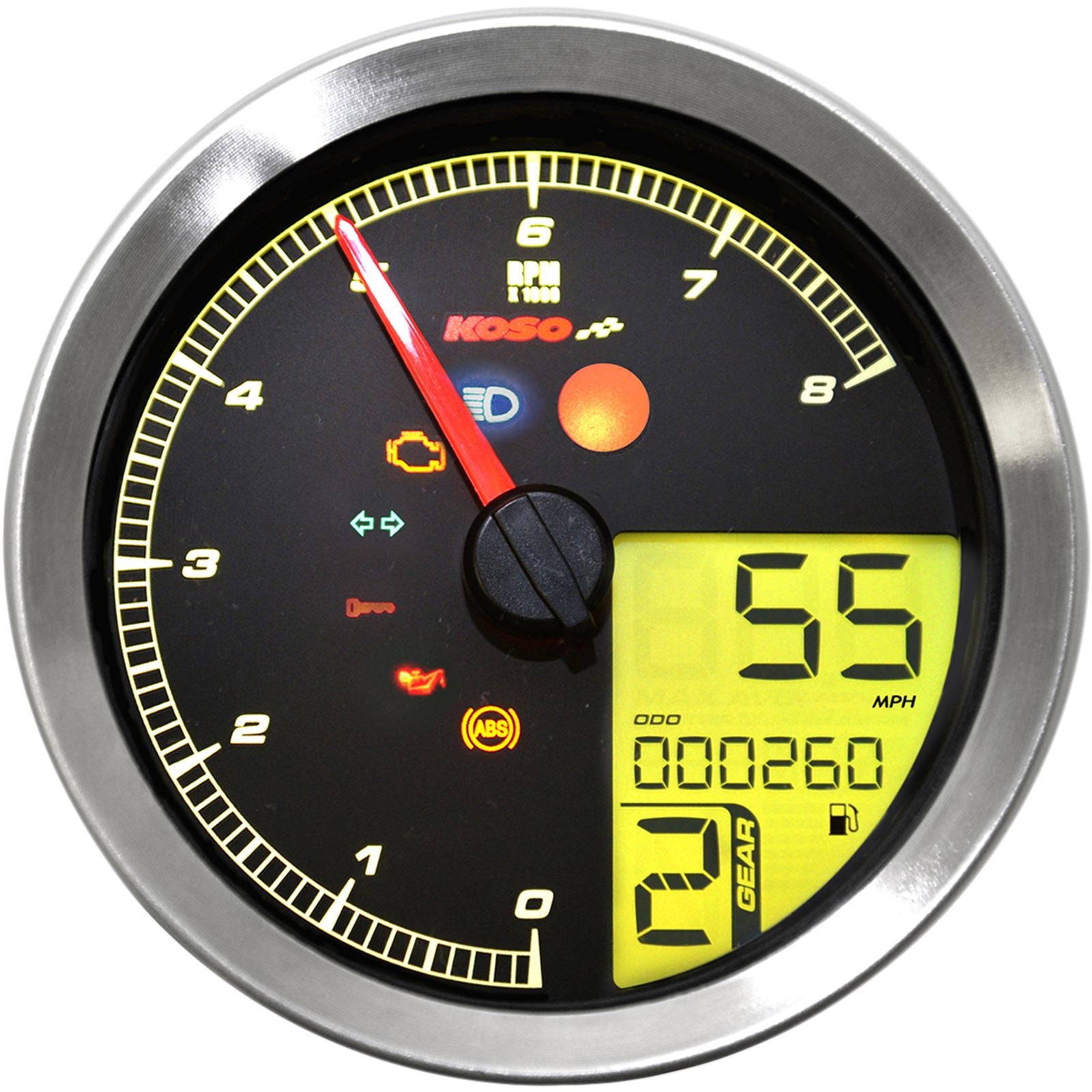 Koso TNT-B Gauge Silver for Yamaha Bolt BA051300_410327