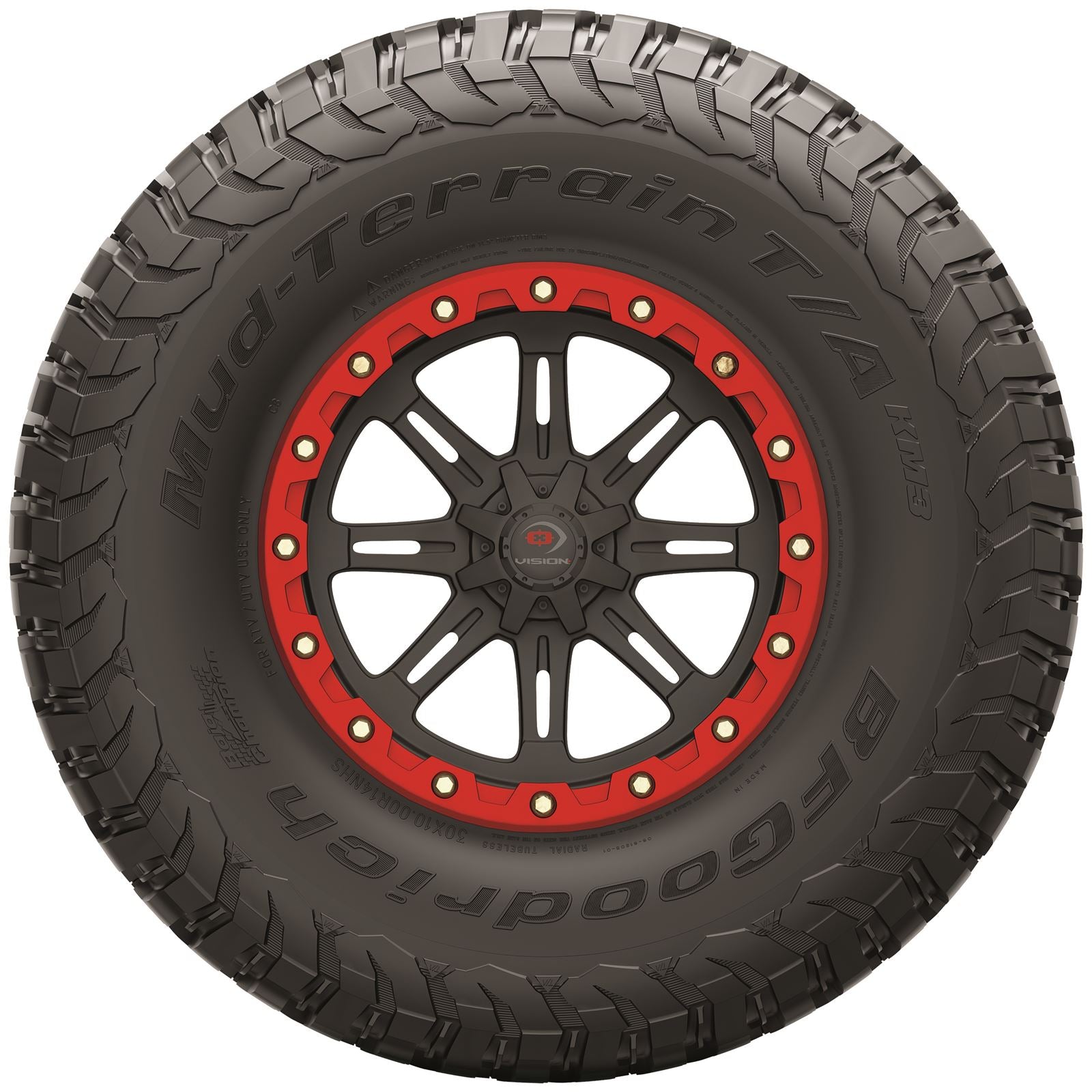 BF Goodrich - Powersports Tire Mud Terrain KM3 F/R 30x10R15 Radial PR8 50627_72308