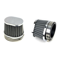 2FastMoto Wire Mesh Pod Air Filters Oval 52mm Clamp-On Offset Flange Pair [MPN: 25-24186]_631401