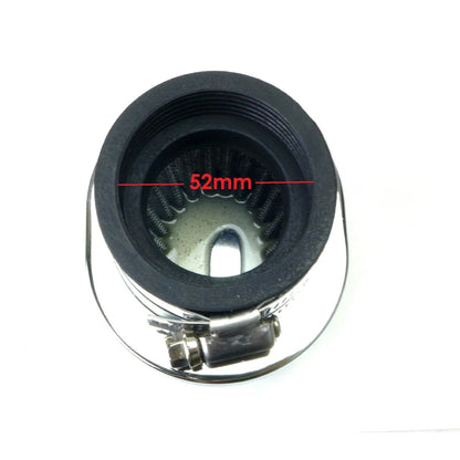 2FastMoto Wire Mesh Pod Air Filters Oval 52mm Clamp-On Offset Flange Pair [MPN: 25-24186]_631402