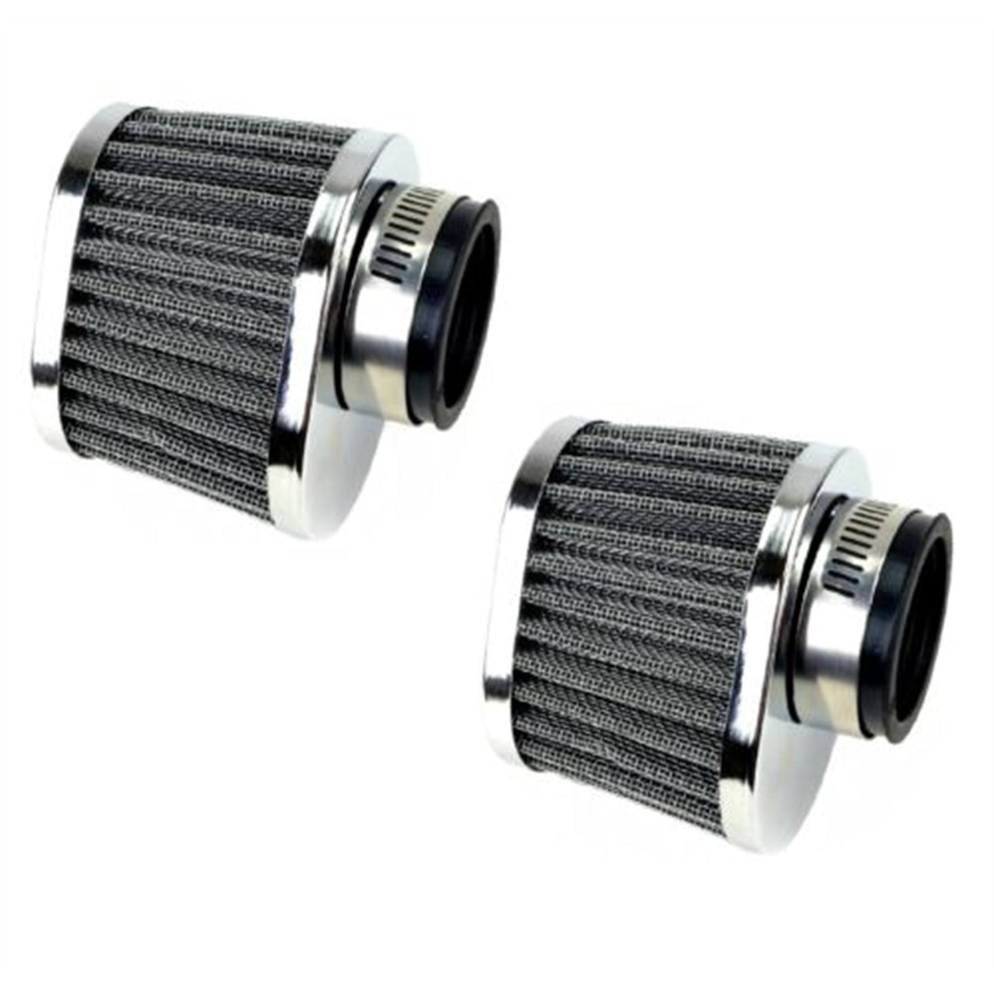 2FastMoto Pair of Wire Mesh Pod Air Filters Oval 39mm Clamp-On Offset Flange 25-24181x2_635378