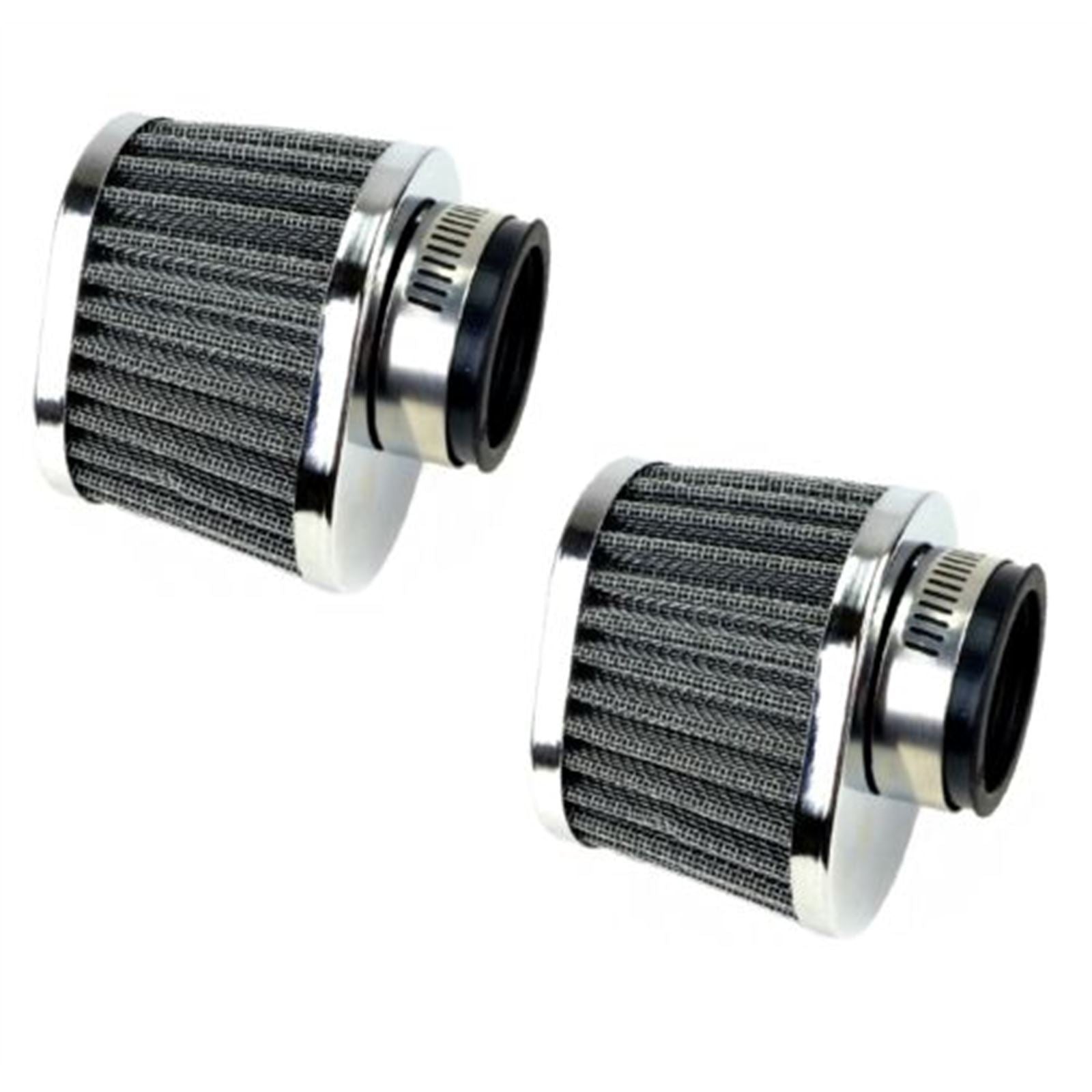 2FastMoto Pair of Wire Mesh Pod Air Filters Oval 39mm Clamp-On Offset Flange 25-24181x2_635378